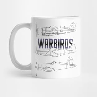 A Gathering of Warbirds: P-51 Mustang, P-47 Thunderbolt, F4U Corsair Mug